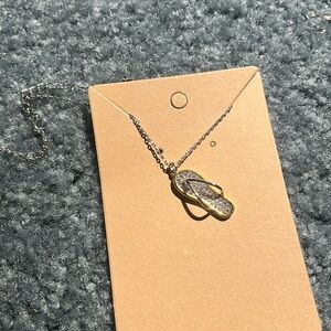 Touchstone Crystal flip flop necklace